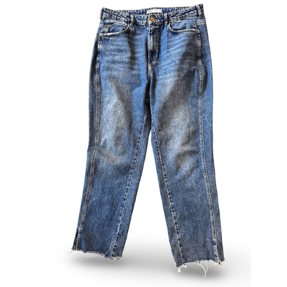 ZARA Women’s Distressed Straight-Leg Jeans – Size‎ 14 (EUR 46 / USA 14 / MEX 36) - Picture 1 of 6